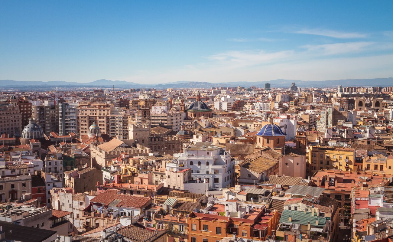 Uitzicht over Valencia