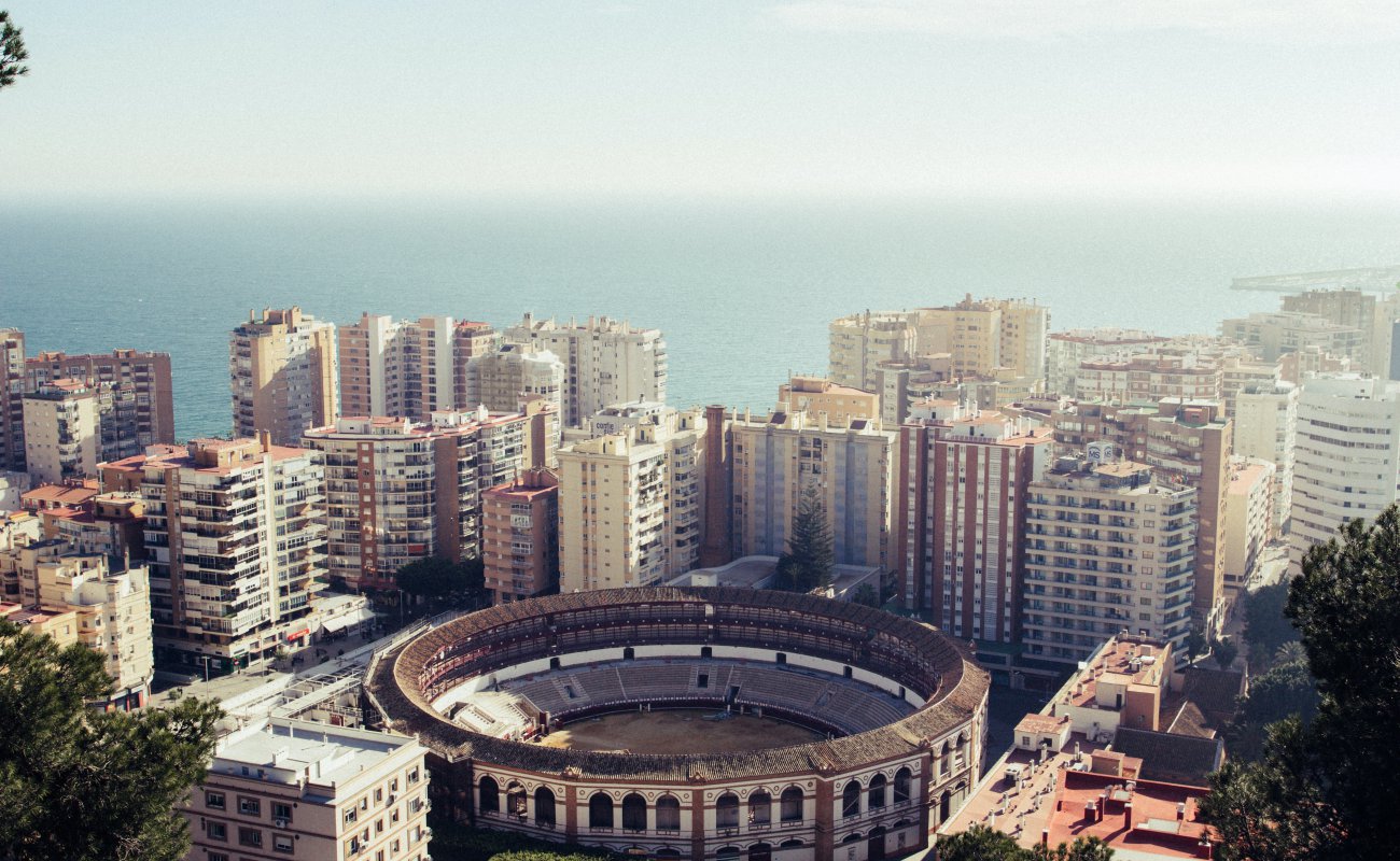 Uitzicht over het centrum van Málaga