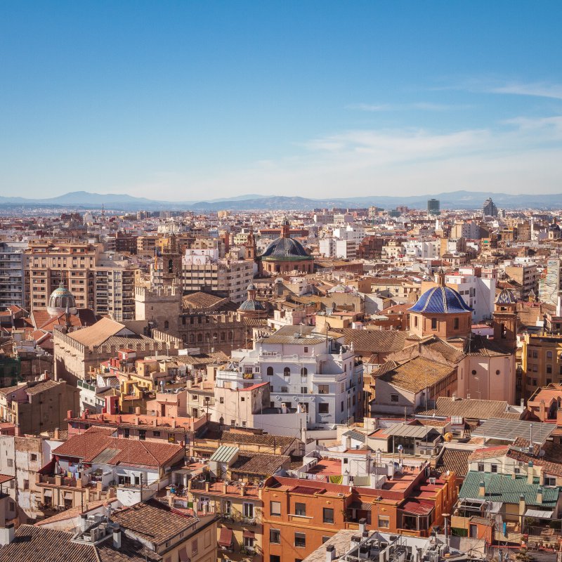 Uitzicht over Valencia